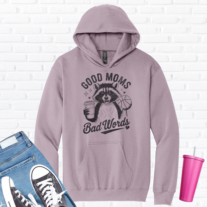 Good Mom Bad Words Basketball Hoodie