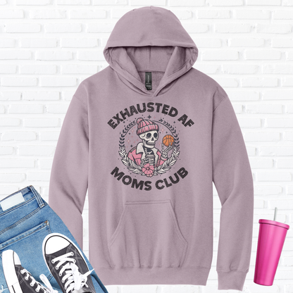 Exhausted AF Basketball Moms Club Hoodie