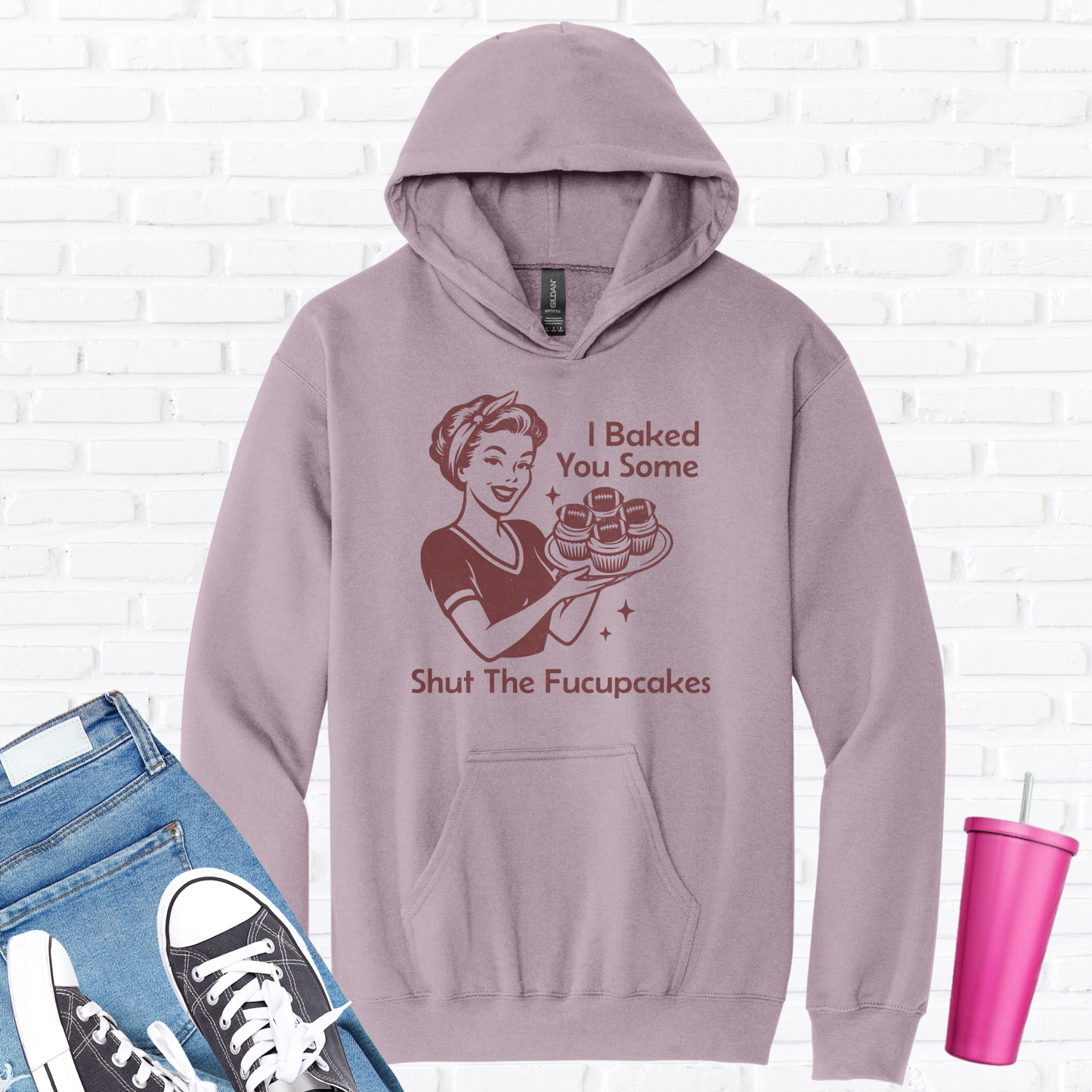 I Baked You Some Football Cupcakes Hoodie