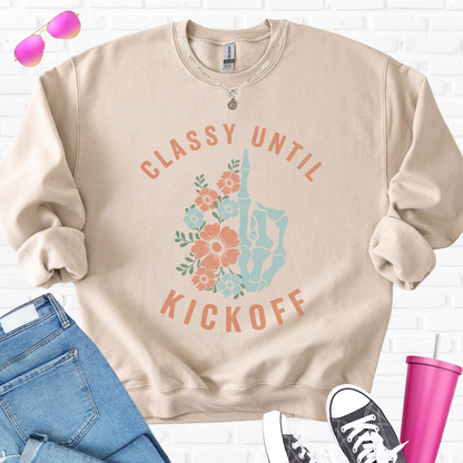 Classy Until Kickoff Crewneck