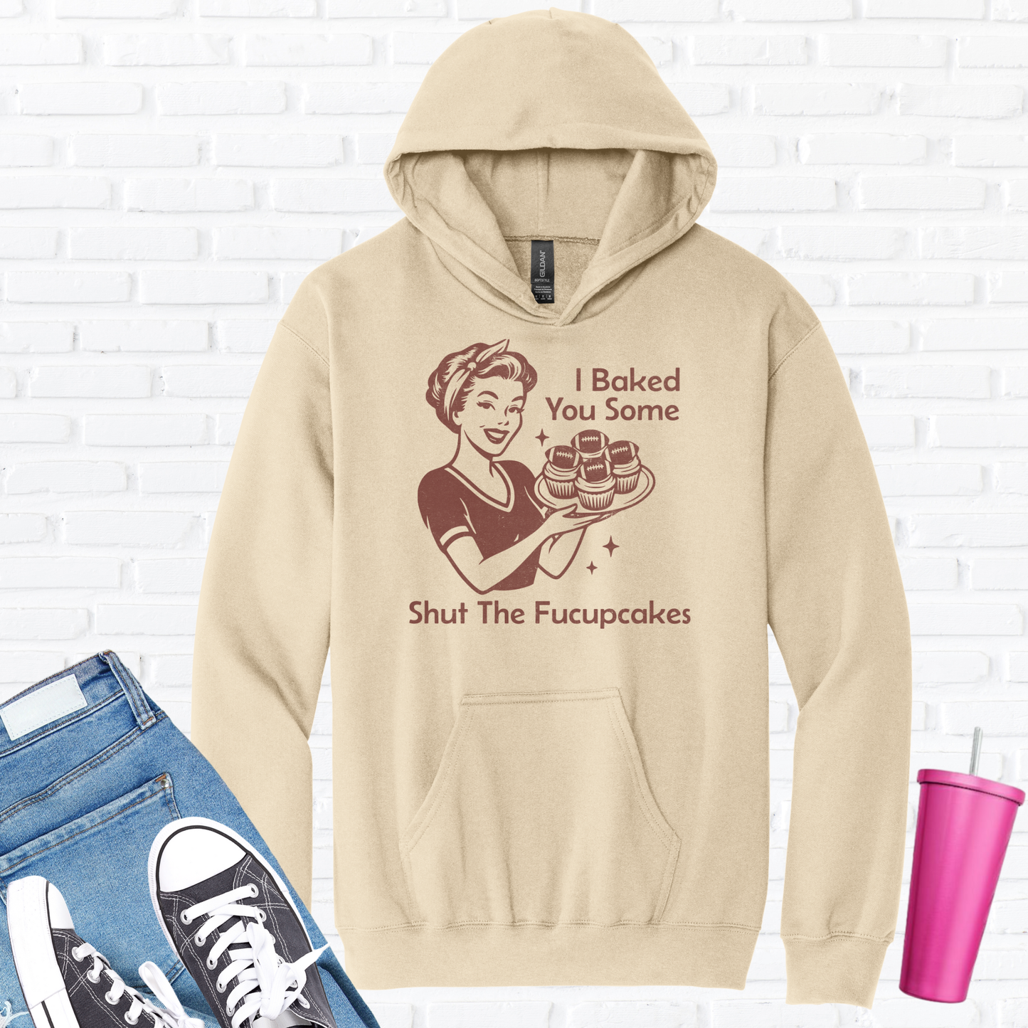 I Baked You Some Football Cupcakes Hoodie