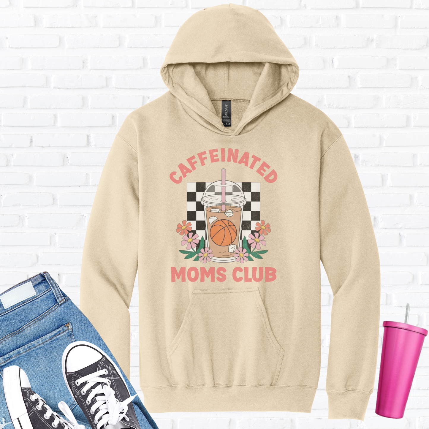 Caffeinated Moms Basketball Club Hoodie