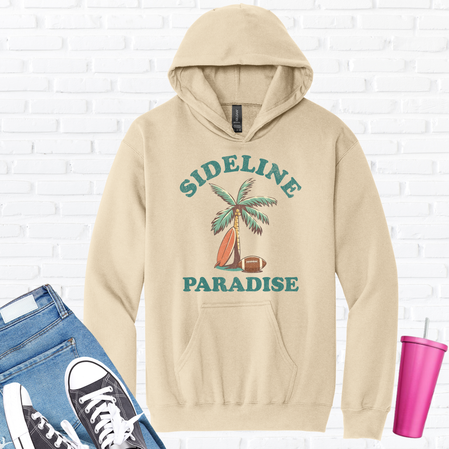 Sideline Paradise Football Hoodie