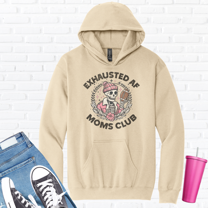 Exhausted AF Football Moms Club Hoodie