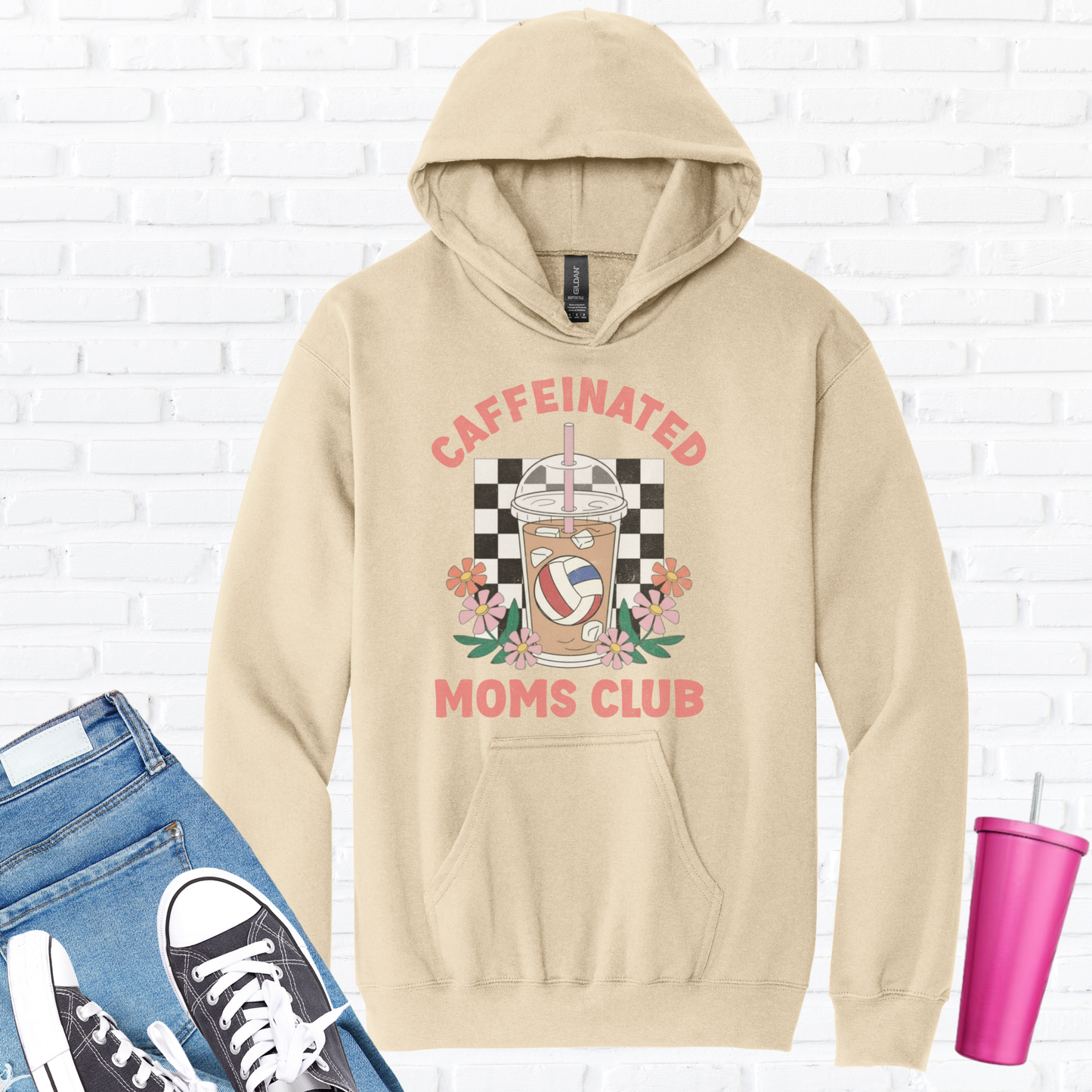 Caffeinated Moms Volleyball Club Hoodie