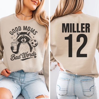 Good Moms Bad Words Soccer Crewneck