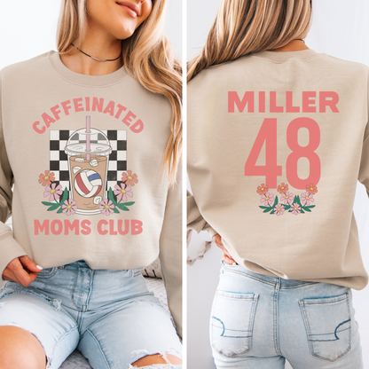 Caffeinated Moms Volleyball Club Crewneck