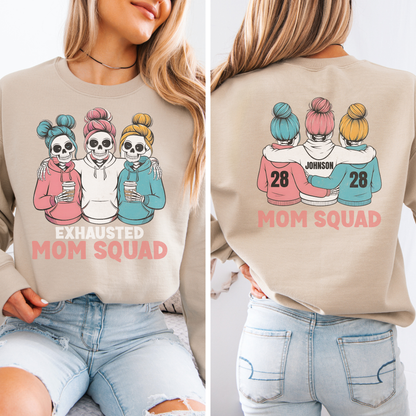 Exhausted Mom Squad Crewneck