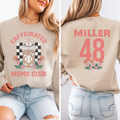Caffeinated Moms Baseball Club Crewneck