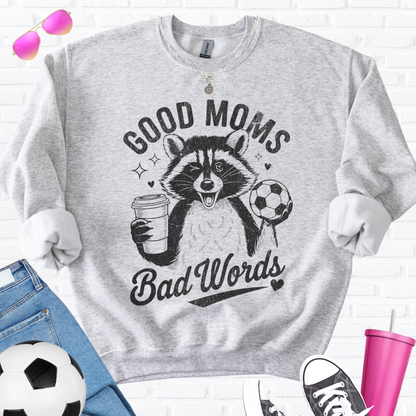 Good Moms Bad Words Soccer Crewneck
