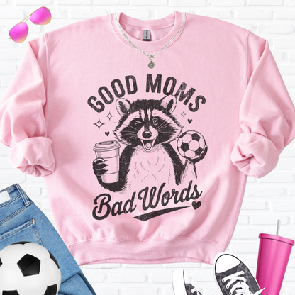 Good Moms Bad Words Soccer Crewneck