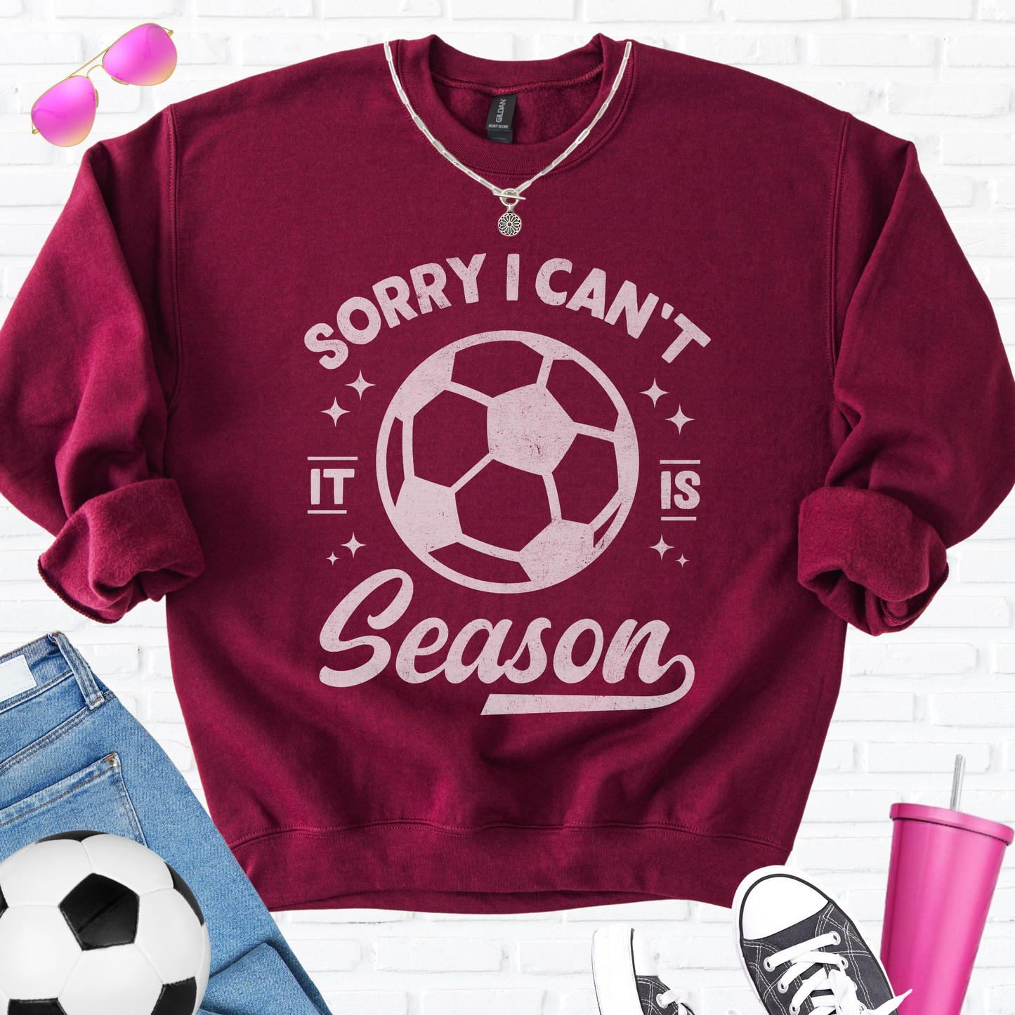 Sorry I Can't Soccer Season Crewneck
