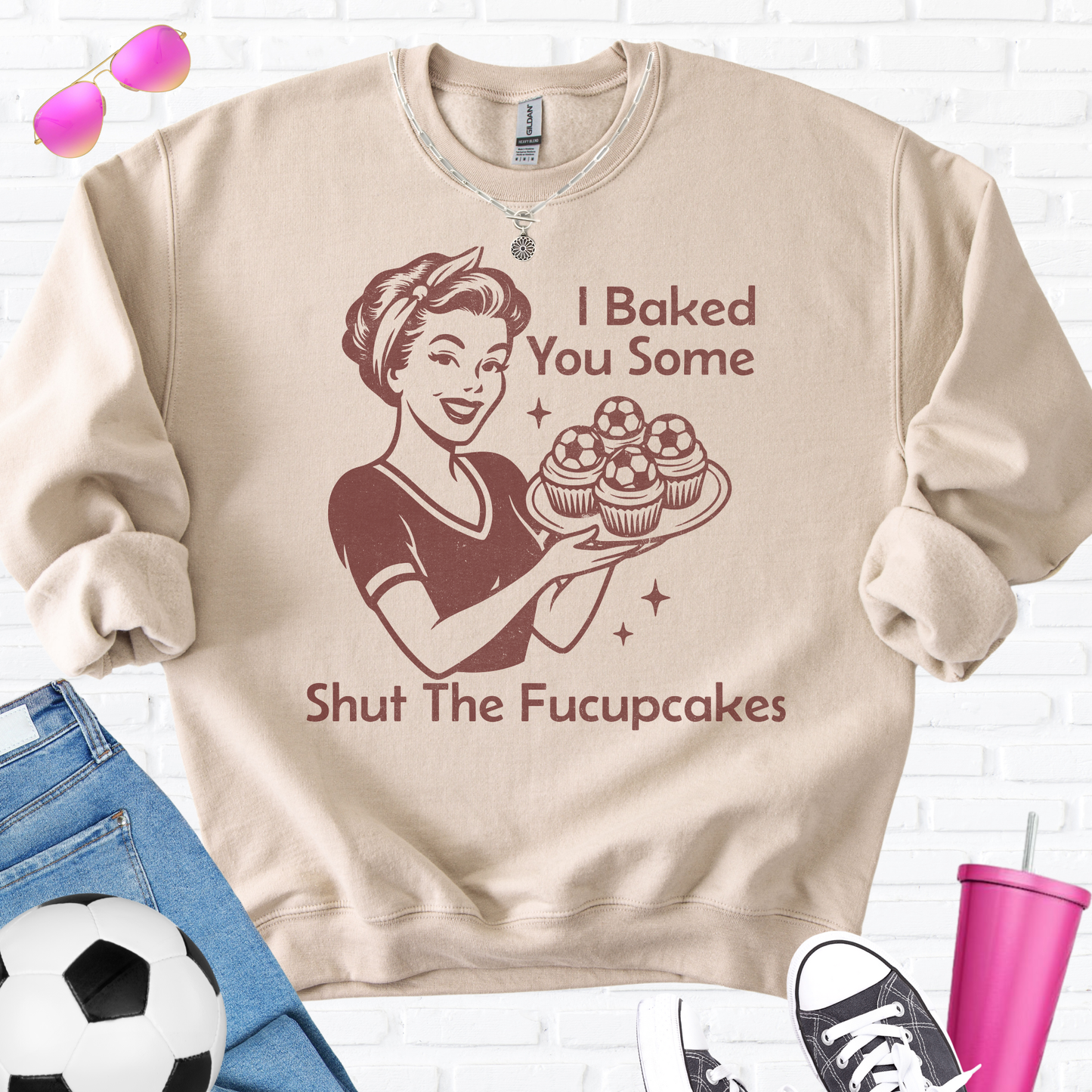 I Baked You Some Soccer Cupcakes Crewneck