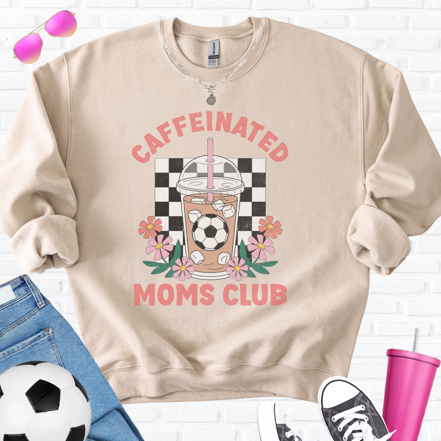 Caffeinated Moms Soccer Club Crewneck