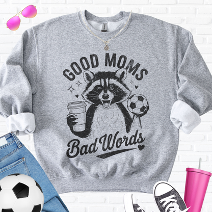 Good Moms Bad Words Soccer Crewneck