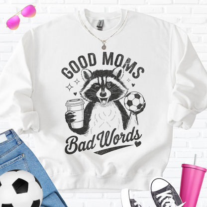 Good Moms Bad Words Soccer Crewneck