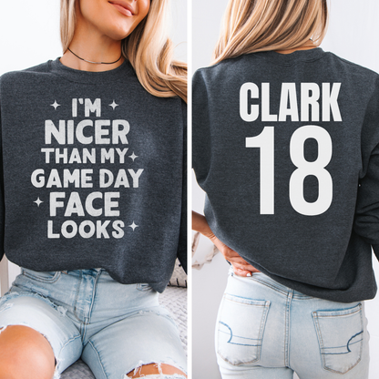 I'm Nicer Than My Game Day Face Crewneck