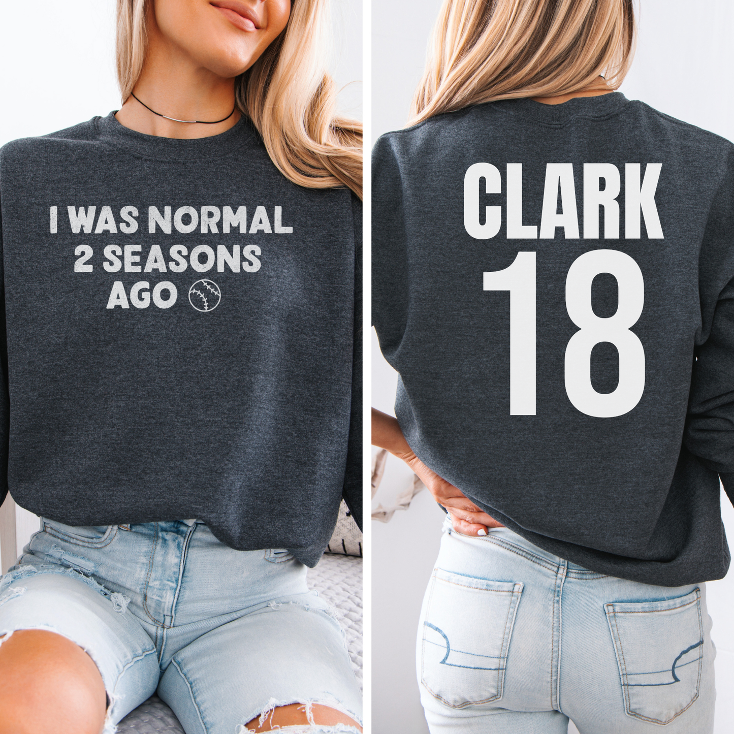 I Was Normal Basketball Crewneck