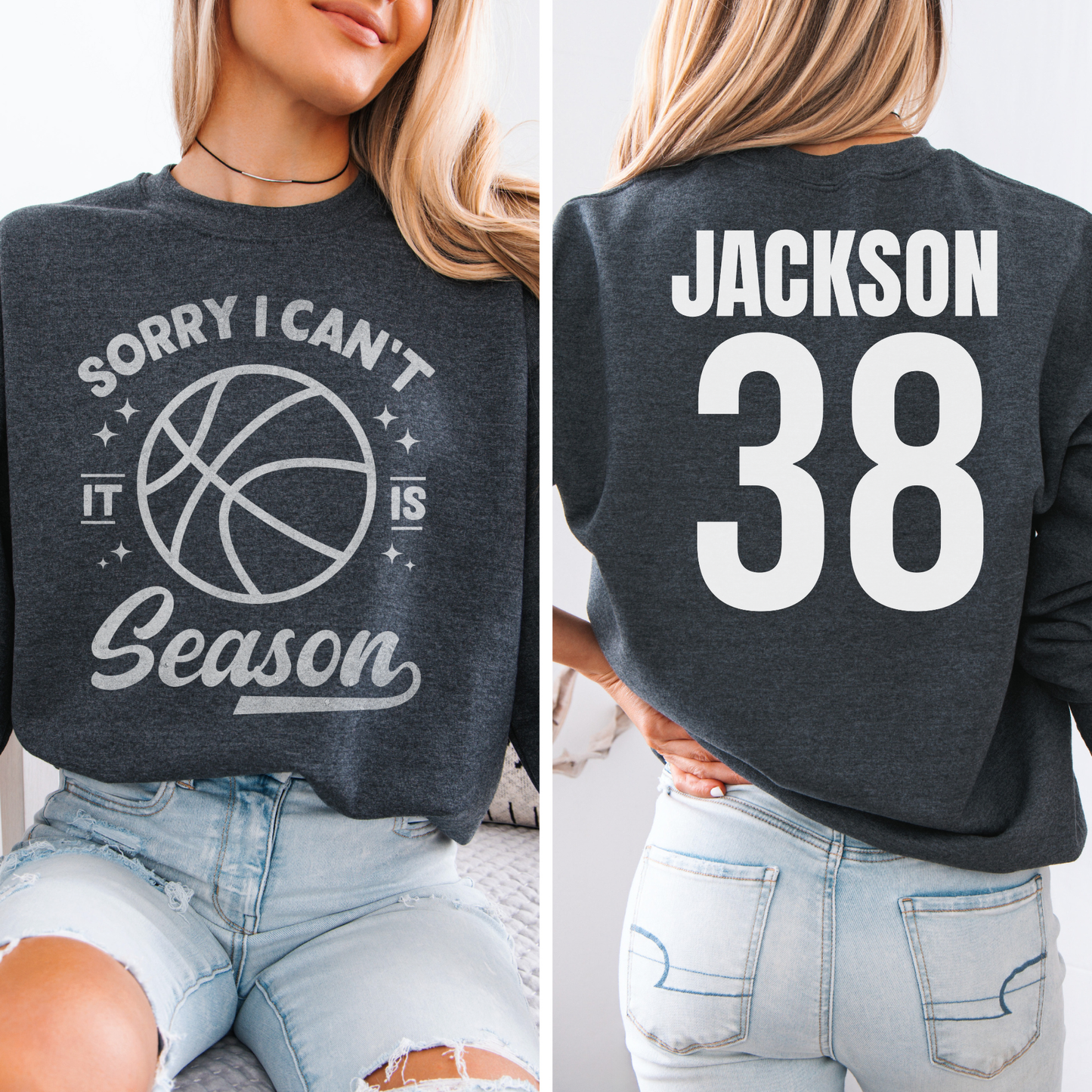 Sorry I Can't Basketball Season Crewneck