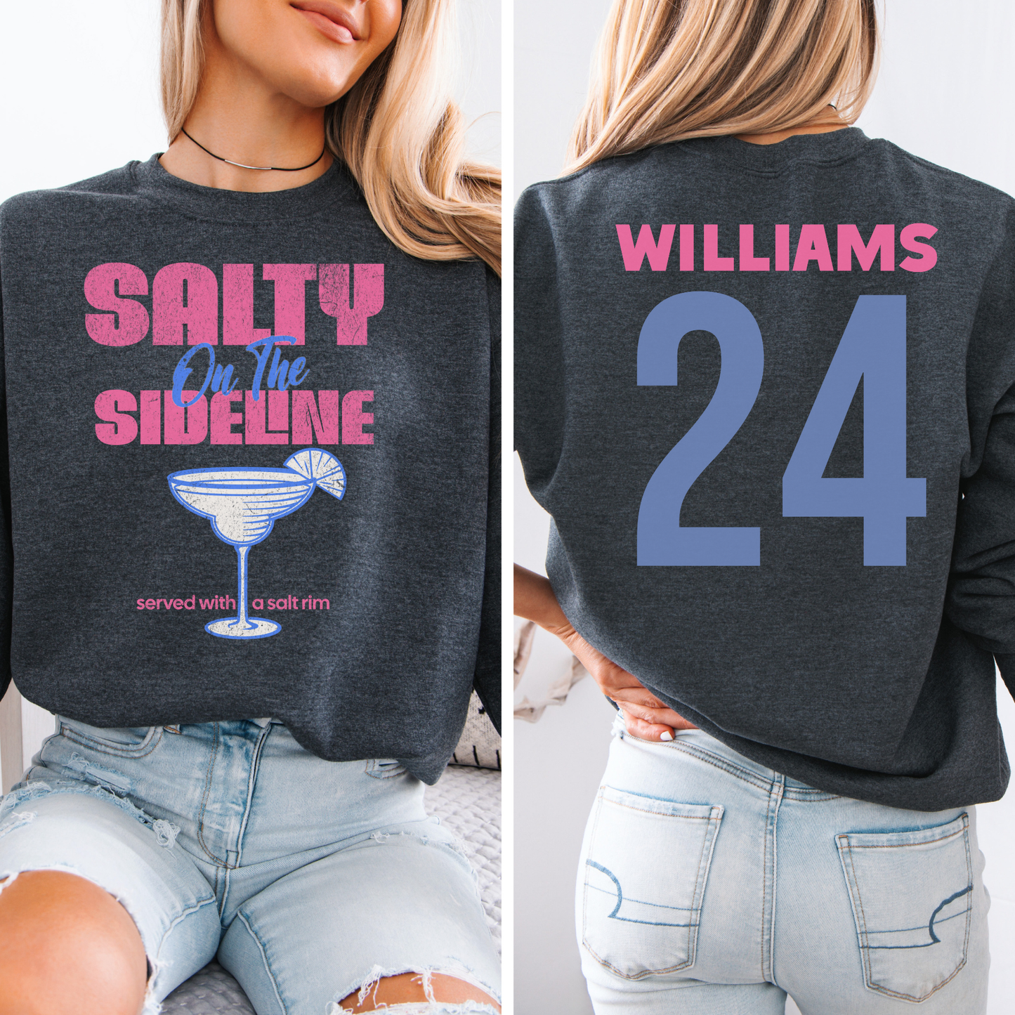 Salty On The Sideline Salt Rim Crewneck