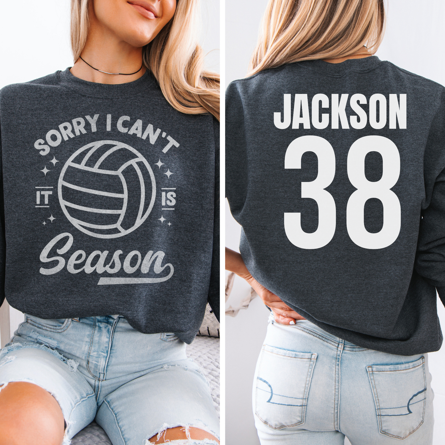 Sorry I Can't Volleyball Season Crewneck