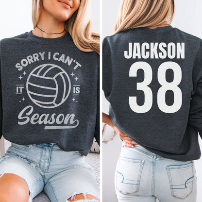 Sorry I Can't Volleyball Season Crewneck