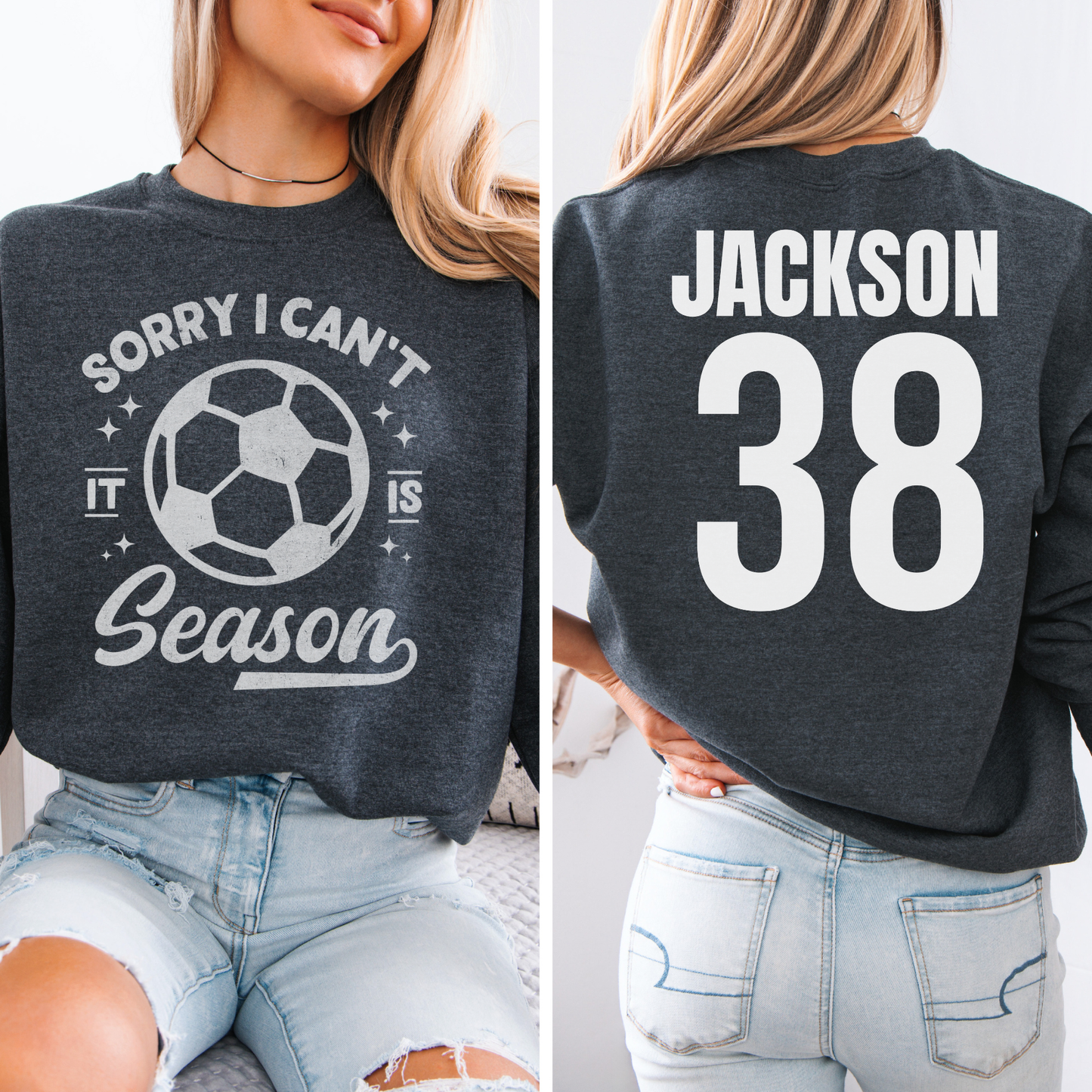 Sorry I Can't Soccer Season Crewneck