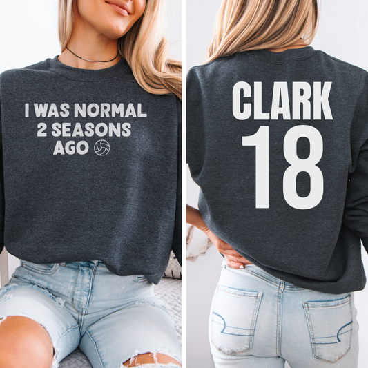 I Was Normal Volleyball Crewneck