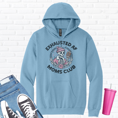 Exhausted AF Football Moms Club Hoodie