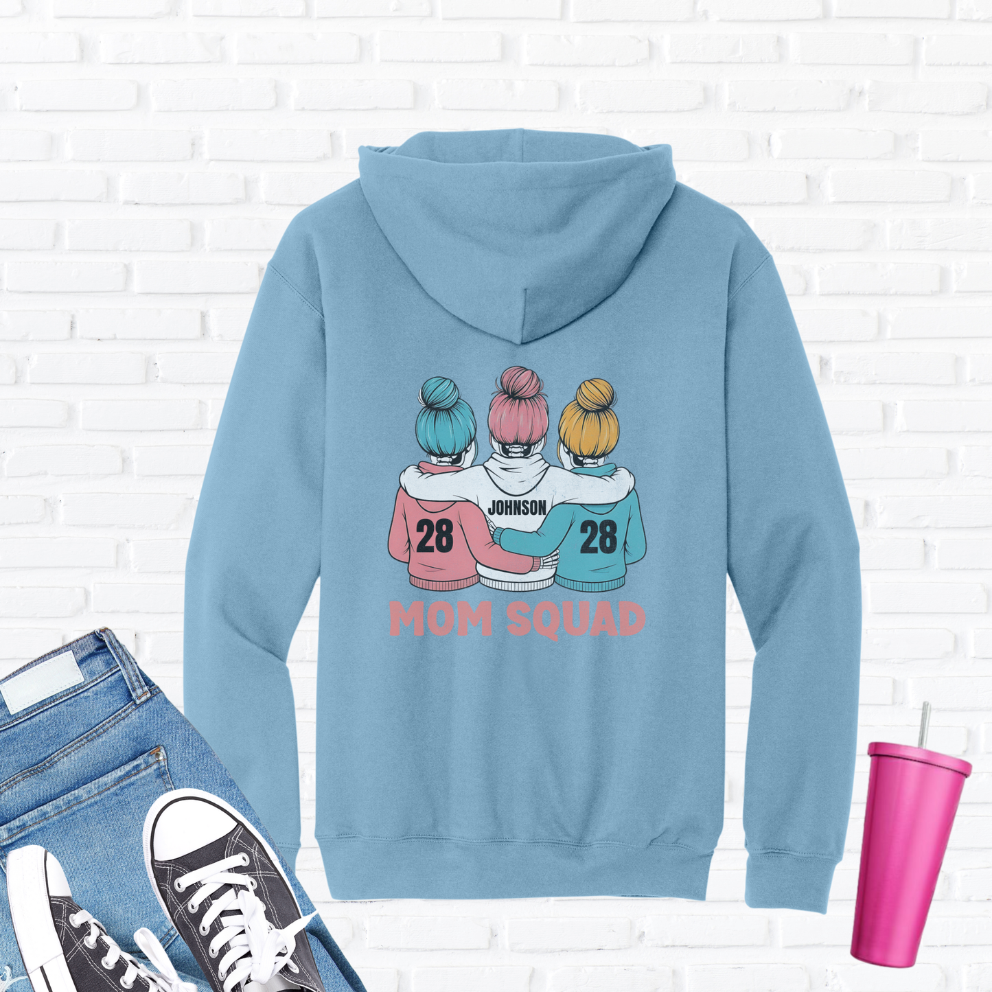 Exhausted Mom Squad Hoodie