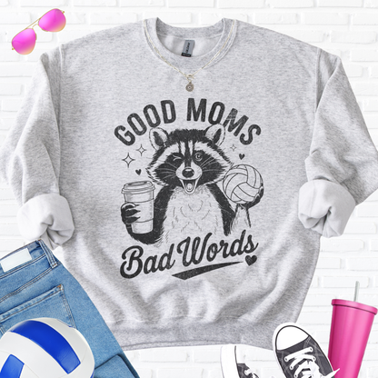 Good Moms Bad Words Volleyball Crewneck