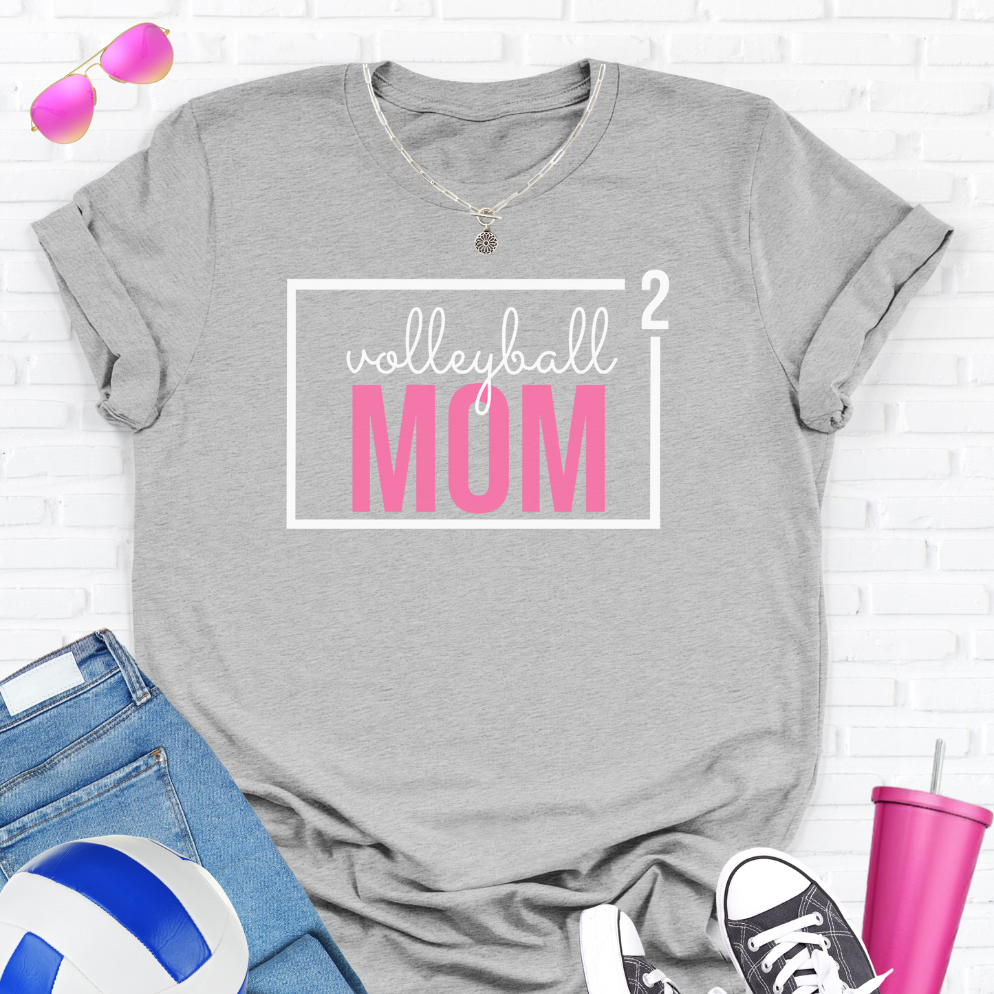 Volleyball Mom Squared T-Shirt