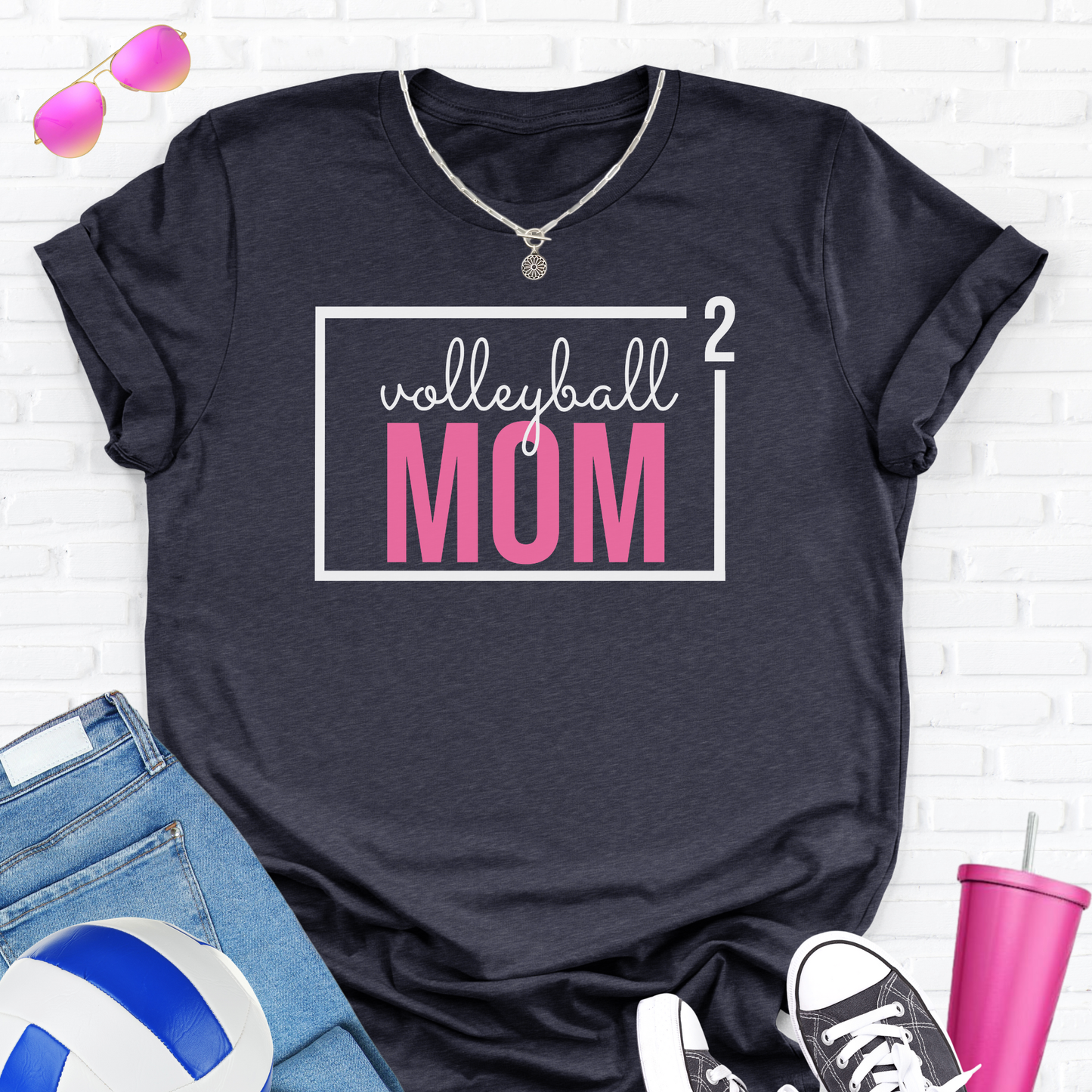 Volleyball Mom Squared T-Shirt