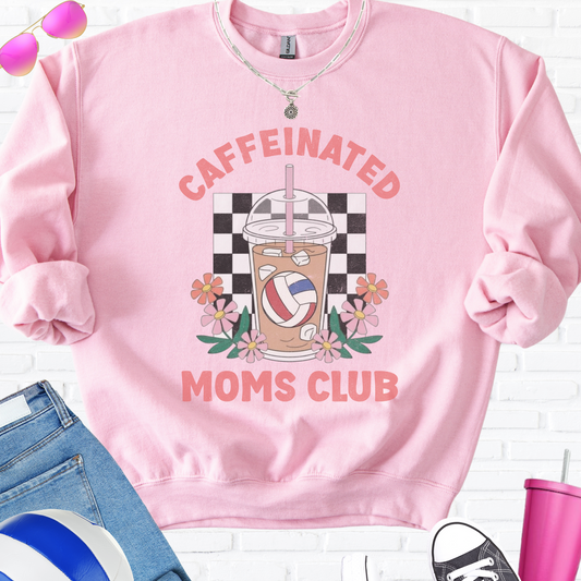 Caffeinated Moms Volleyball Club Crewneck