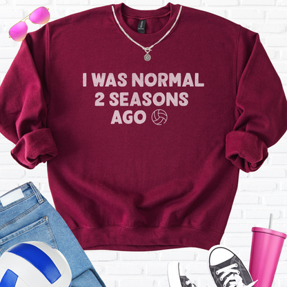I Was Normal Volleyball Crewneck