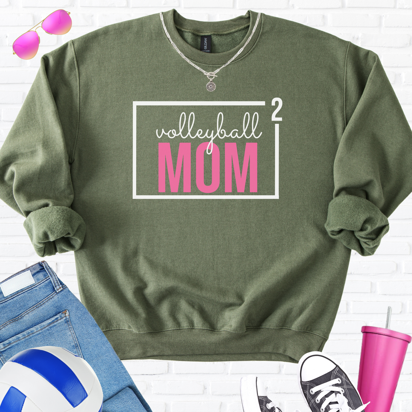 Volleyball Mom Squared Crewneck