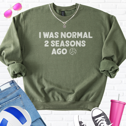 I Was Normal Volleyball Crewneck