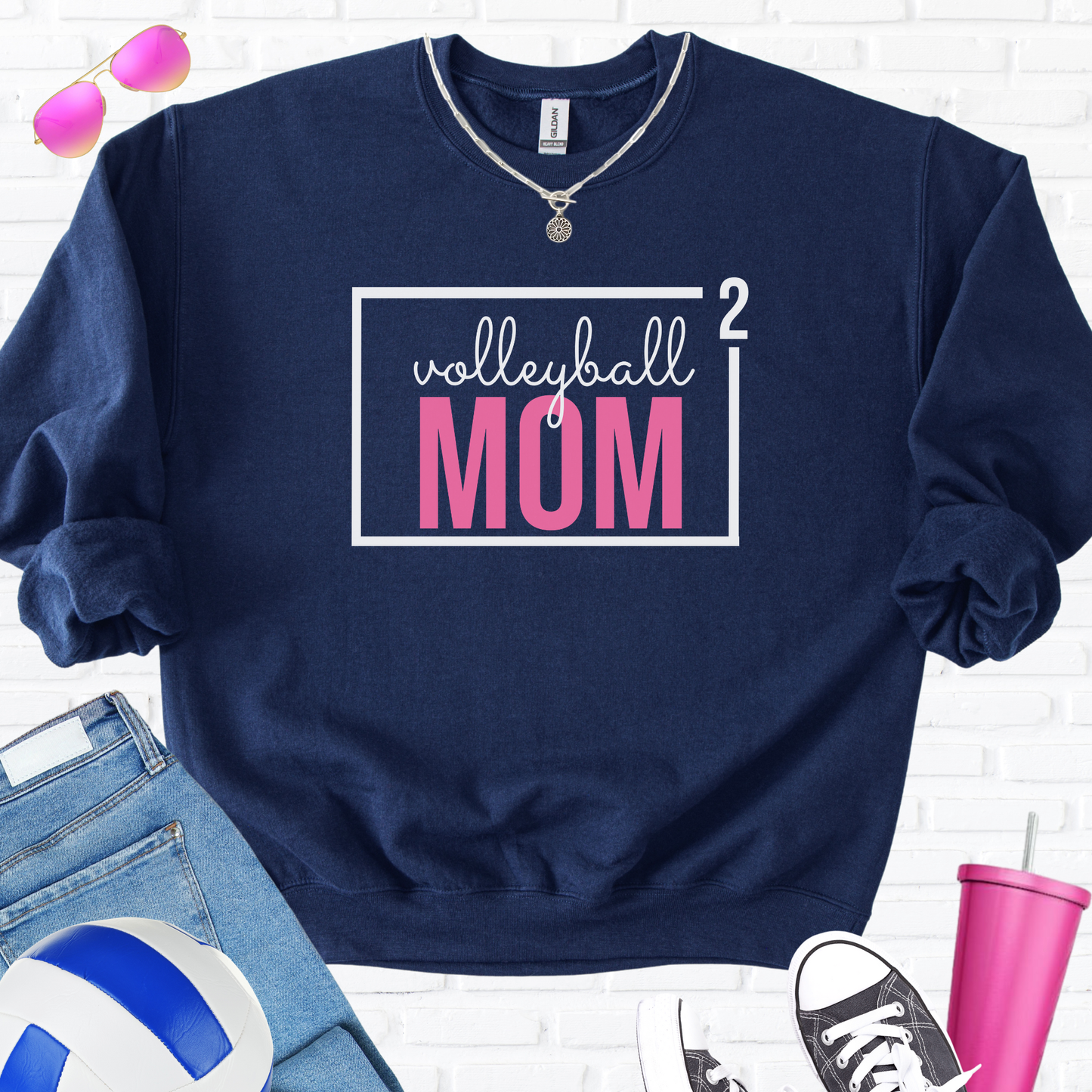 Volleyball Mom Squared Crewneck