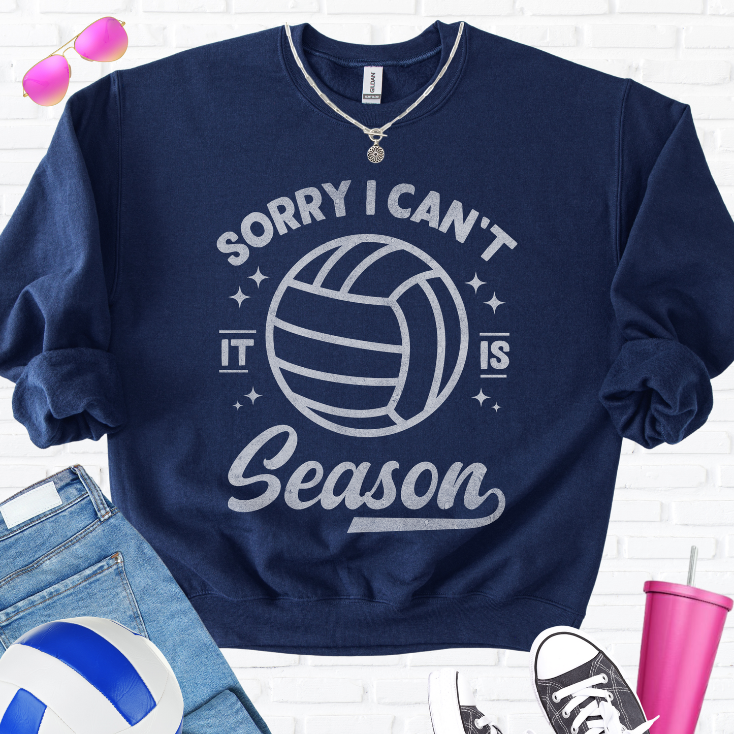 Sorry I Can't Volleyball Season Crewneck