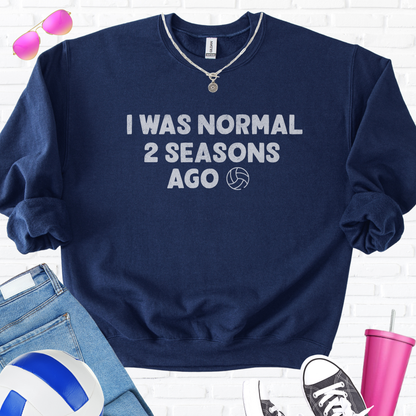 I Was Normal Volleyball Crewneck