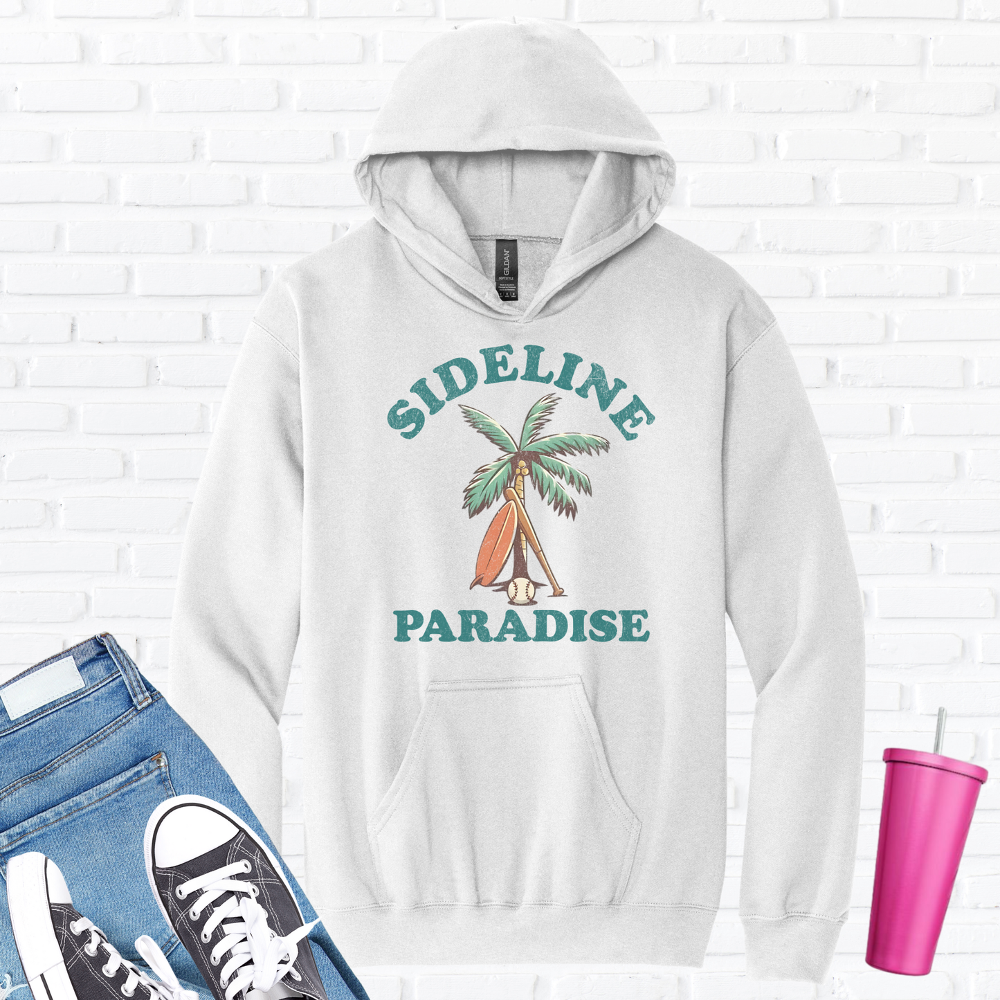 Sideline Paradise Baseball Hoodie