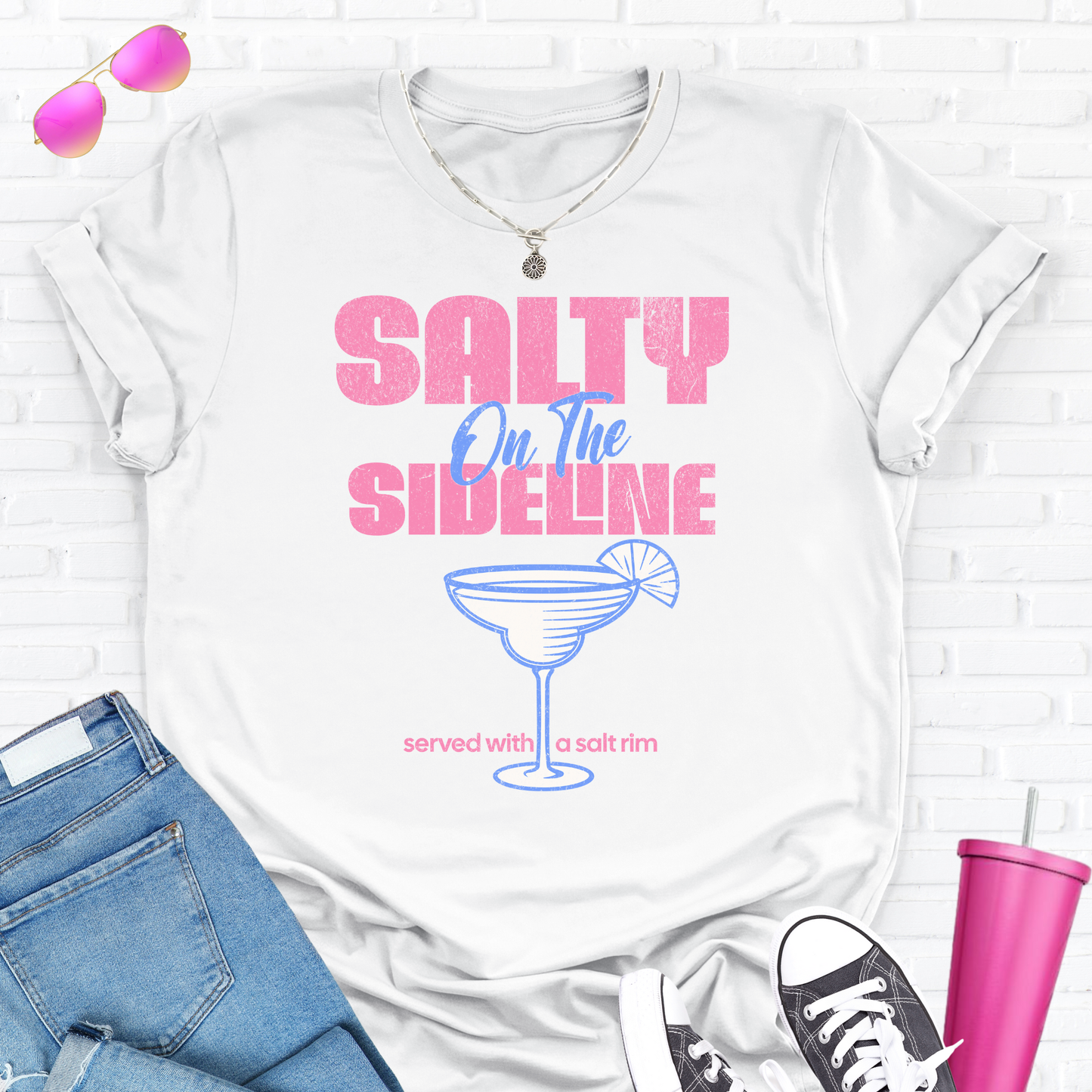 Salty On The Sideline Salt Rim T-Shirt