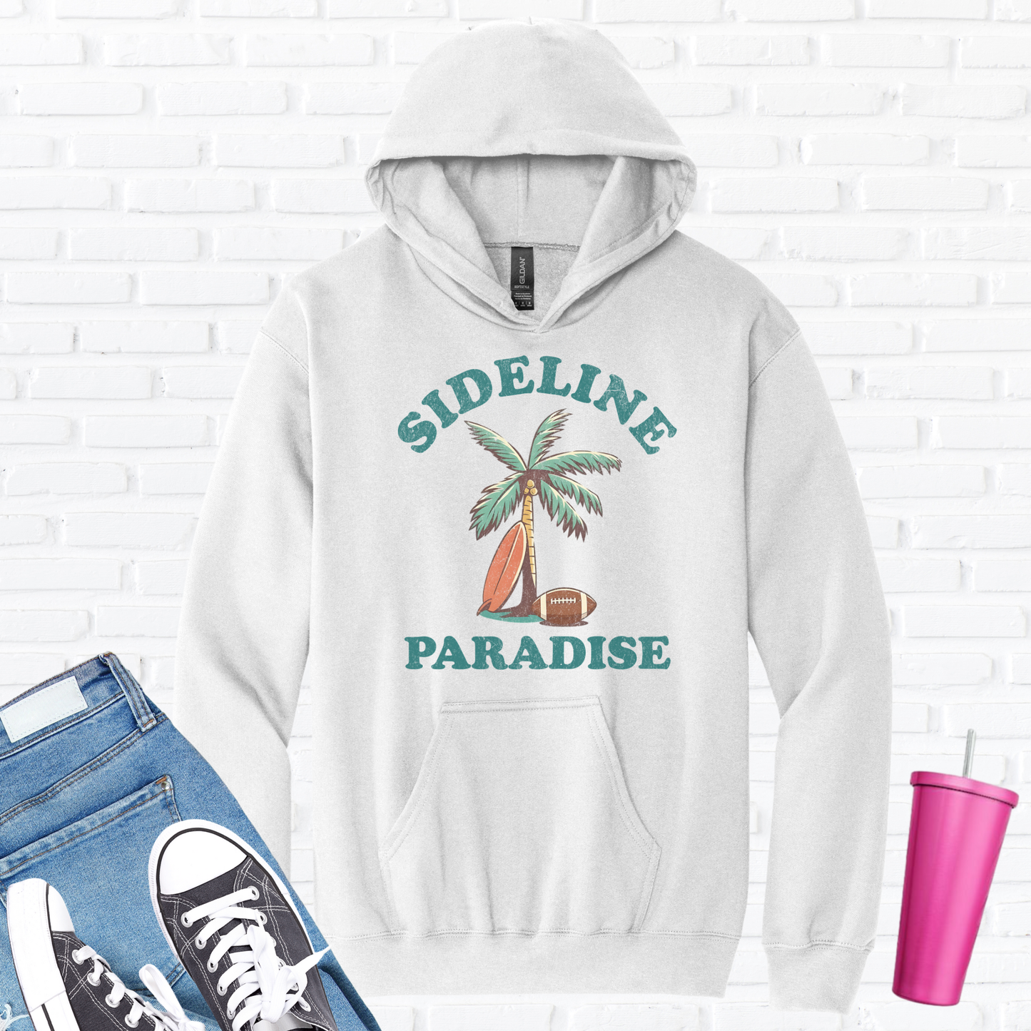 Sideline Paradise Football Hoodie