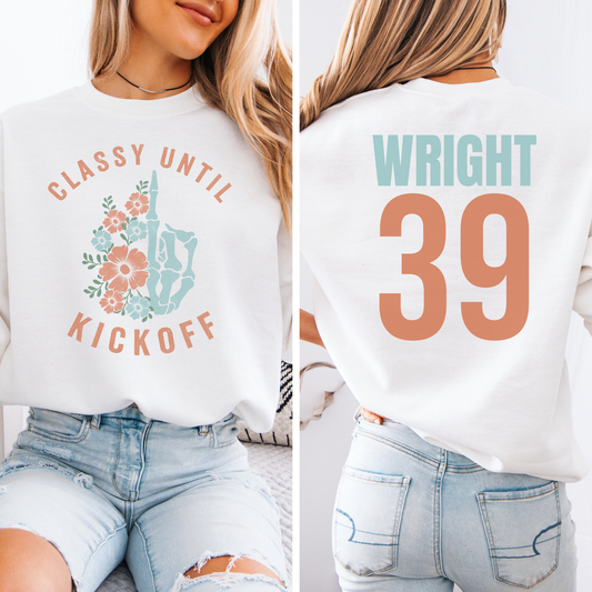 Classy Until Kickoff Crewneck
