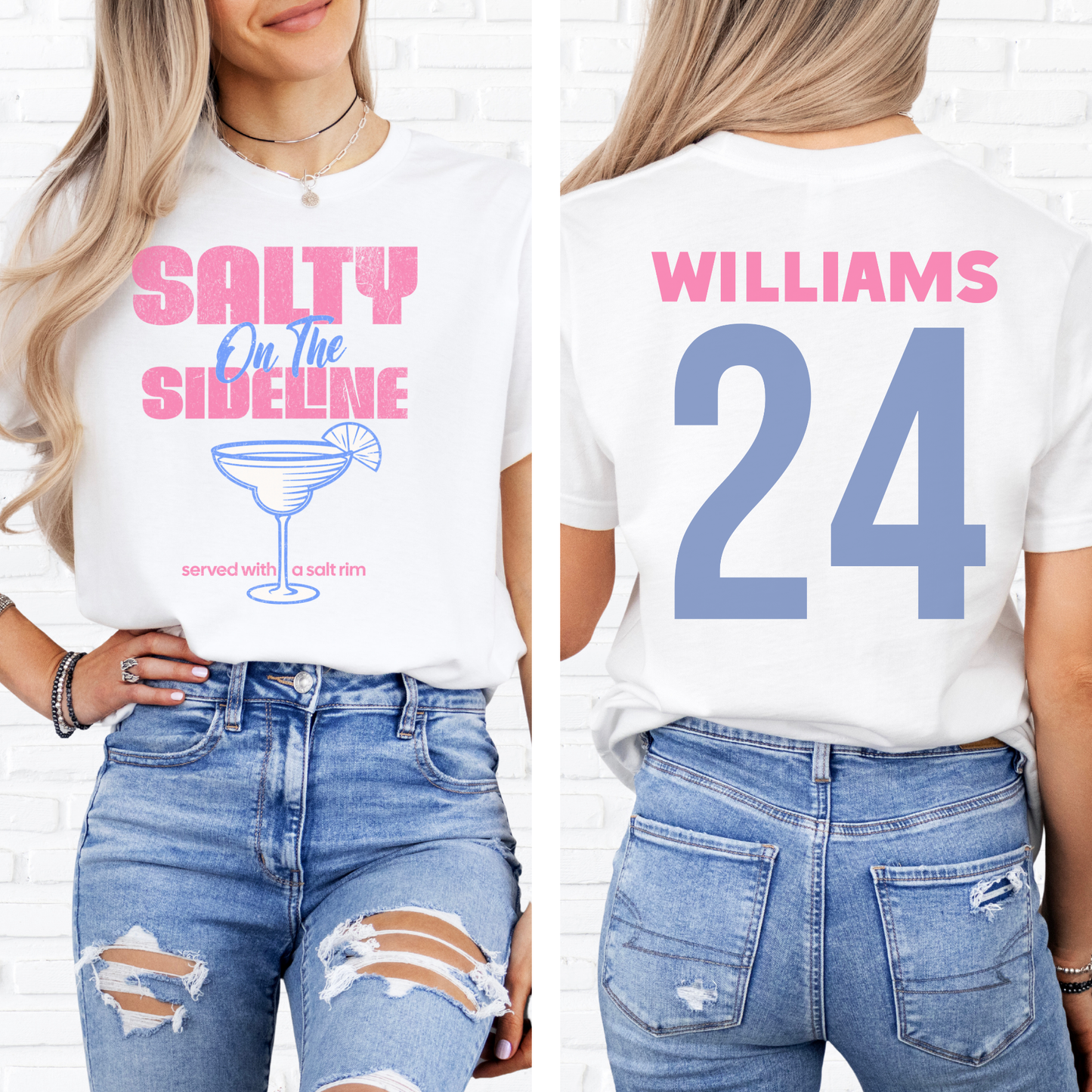 Salty On The Sideline Salt Rim T-Shirt