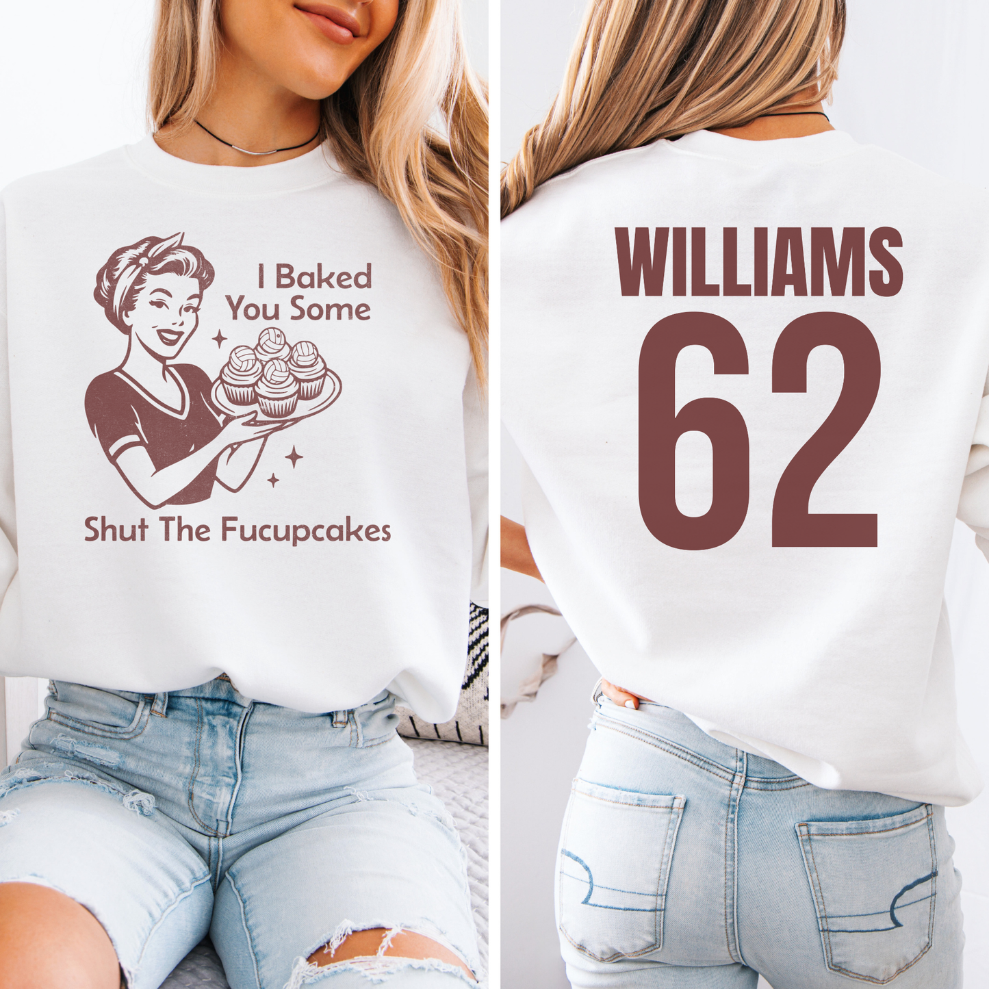 I Baked You Some Volleyball Cupcakes Crewneck