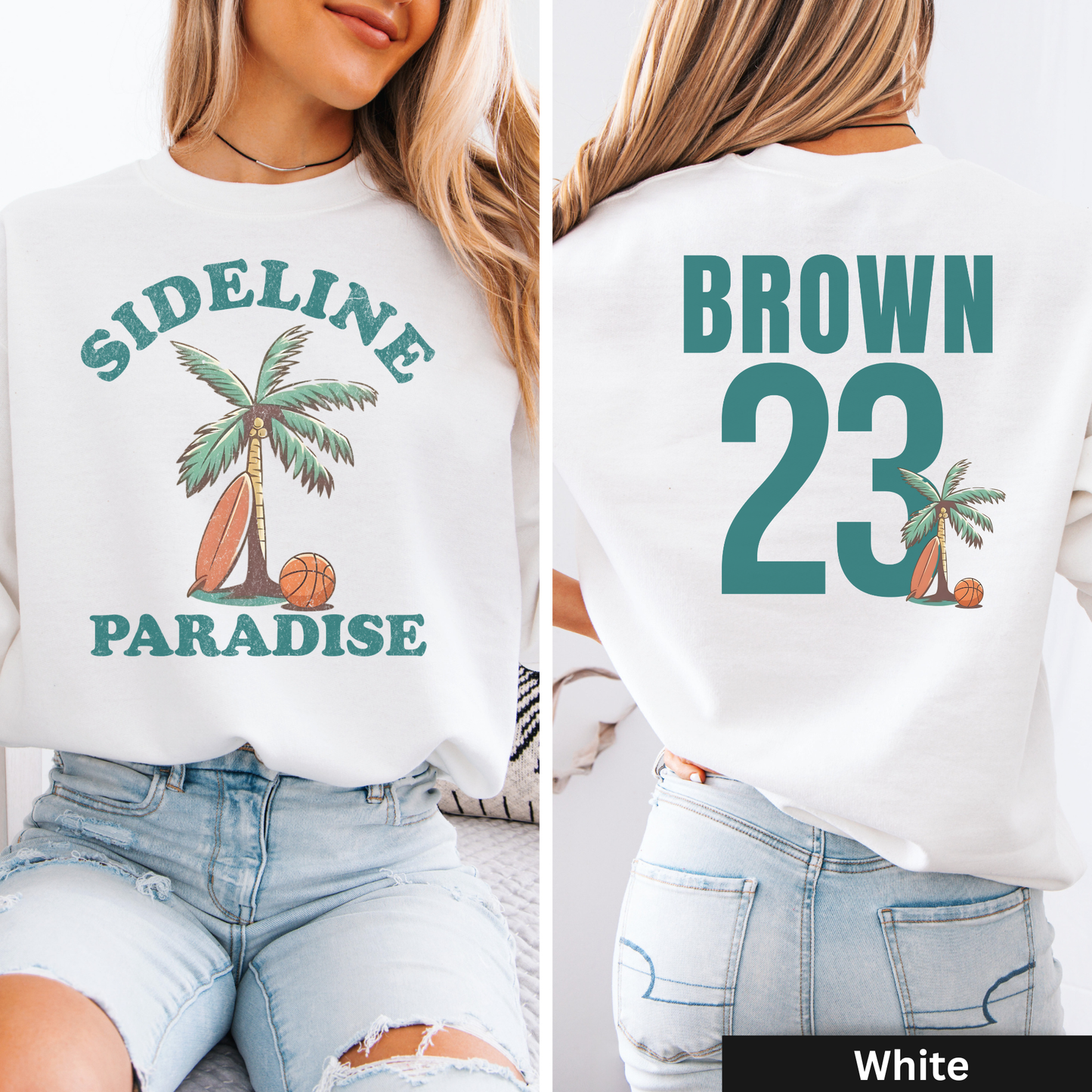 Sideline Paradise Basketball Crewneck
