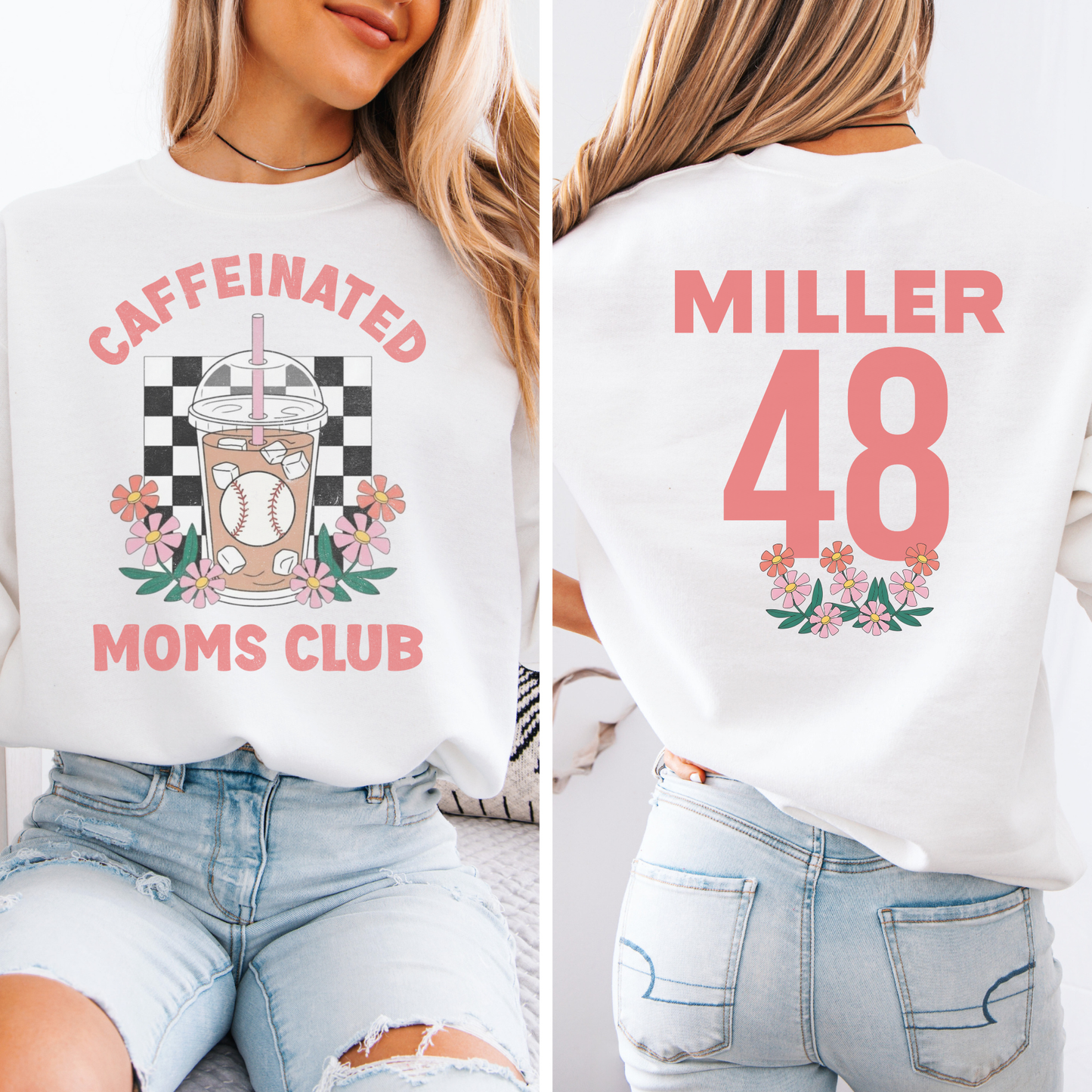 Caffeinated Moms Baseball Club Crewneck